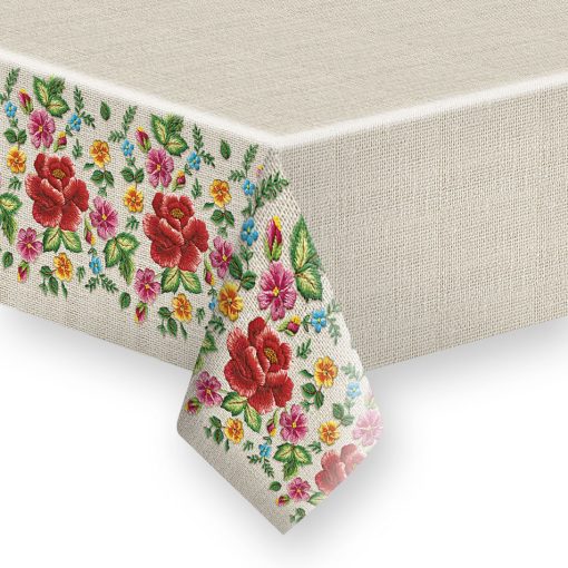 Papír asztalterítő - Hímzés - Embroidery Folk 