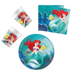   36 darabos party szett - Disney Hercegnők - Ariel a kis hableány 
