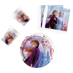   36 darabos party szett - Disney - Jégvarázs - Leaf party - 23 cm-es tányérral