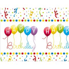 Műanyag asztalterítő - Happy Birthday - Konfettik