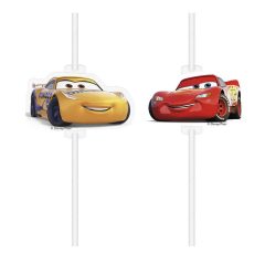   Papír szívószál - Disney-  Verdák Arena Race - 4 db-os szett