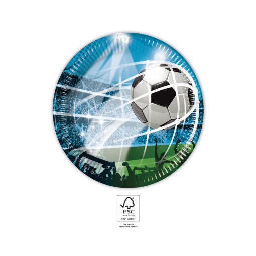 8 darabos papír tányér - Focis Soccer Fans 20 cm 
