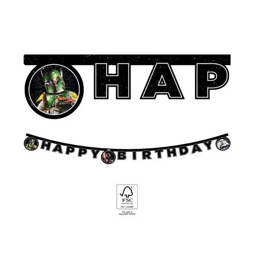 Banner, felirat - Star Wars Galaxy - Happy Birthday