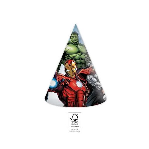 6 darabos party kalap, party csákó - Bosszúállók Infinity Stones 