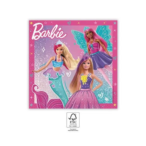 Papír szalvéta - Barbie - Fantasy 
