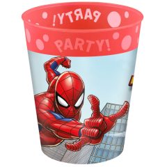 Mikrózható prémium műanyag pohár - Pókember 250 ml
