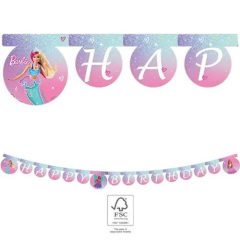 Party füzér - Barbie - Happy Birthday felirat 