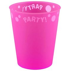 Prémium műanyag mikrozható pohár - Pink 250 ml