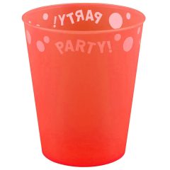   Prémium műanyag mikrozható pohár - Fluoreszkáló narancssárga 250 ml