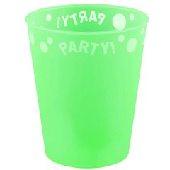   Prémium műanyag mikrozható pohár - Fluoreszkáló zöld 250 ml