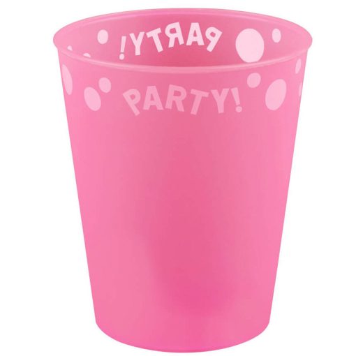 Prémium műanyag mikrozható pohár - Pink 250 ml