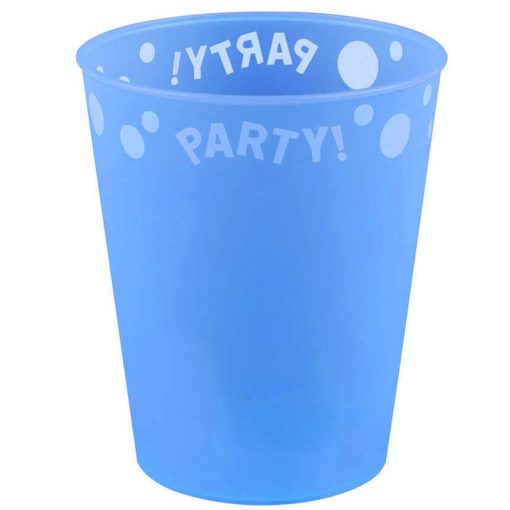 Prémium műanyag mikrozható pohár - Világoskék 250 ml