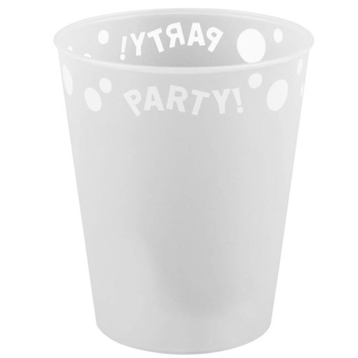 Prémium műanyag mikrozható pohár - Fehér 250 ml