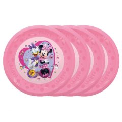   4 darabos micro prémium műanyag lapostányér szett - Disney - Minnie Junior 