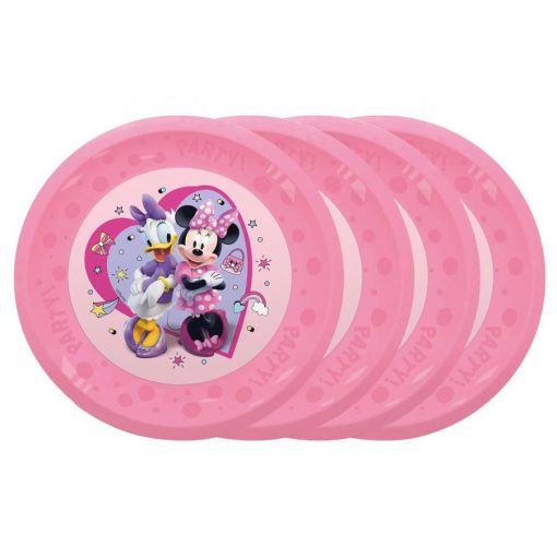 4 darabos micro prémium műanyag lapostányér szett - Disney - Minnie Junior 