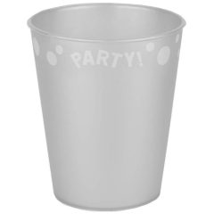   Mikrózható prémium műanyag pohár - Silver, Ezüst 250 ml