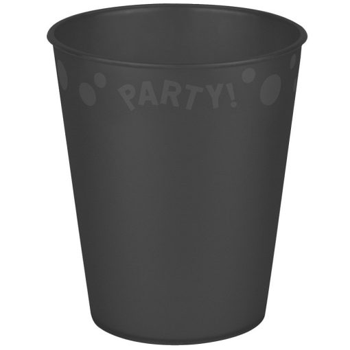 Prémium műanyag mikrozható pohár - Fekete 250 ml