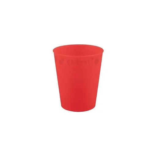 Prémium műanyag mikrozható pohár - Piros 250 ml