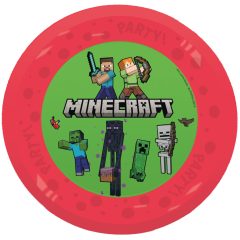   4 darabos micro prémium műanyag lapostányér szett - Minecraft 21 cm