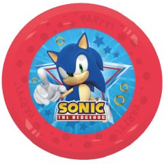   4 darabos micro prémium műanyag lapostányér szett - Sonic a sündisznó 21 cm