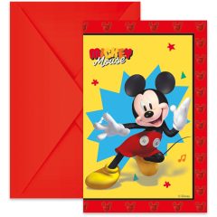 6 darabos party meghívó - Disney - Mickey Jump Into Fun