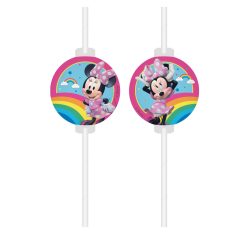   4 darabos papír szívószál - Disney - Minnie Makes Me Smile 