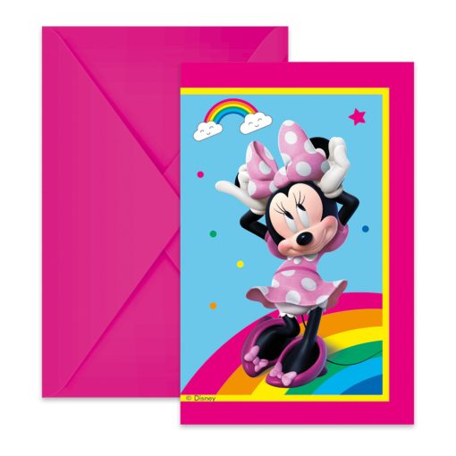 6 darabos party meghívó - Disney - Minnie Makes Me Smile 