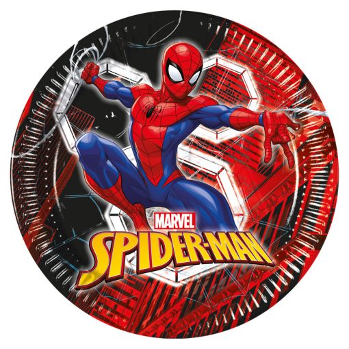 8 darabos papír tányér - Pókember - World of Webs 23 cm