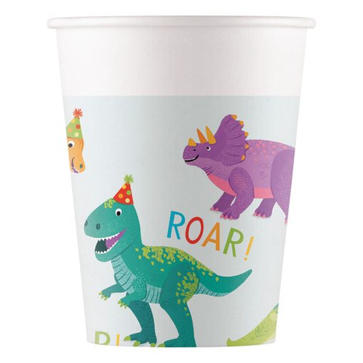 8 darabos papír pohár - Dinoszaurusz Party 200 ml 