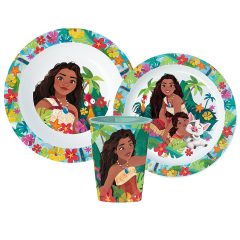   Mikrózható műanyag étkészlet pohárral - Disney - Vaiana 260 ml