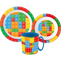   Mikrózható műanyag étkészlet bögrével - Bricks, Lego 350 ml