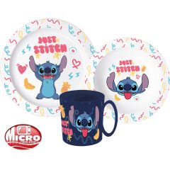   Mikrózható műanyag étkészlet bögrével - Disney Lilo és Stitch 350 ml