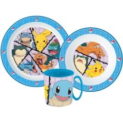   Mikrózható műanyag étkészlet bögrével - Pokémon 265 ml