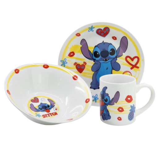 Porcelán étkészlet díszdobozban - Disney Lilo és Stitch