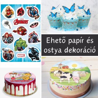 Ehető papír és ostya dekoráció