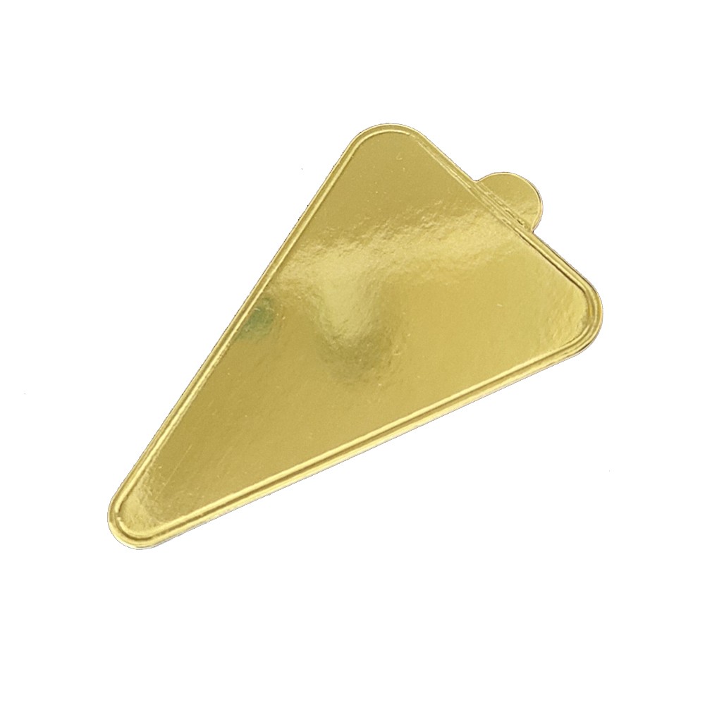 12 darabos mini desszert alátét arany színben – Háromszög